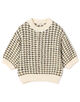 ハウンドトゥース ハーフスリーブカーディガン