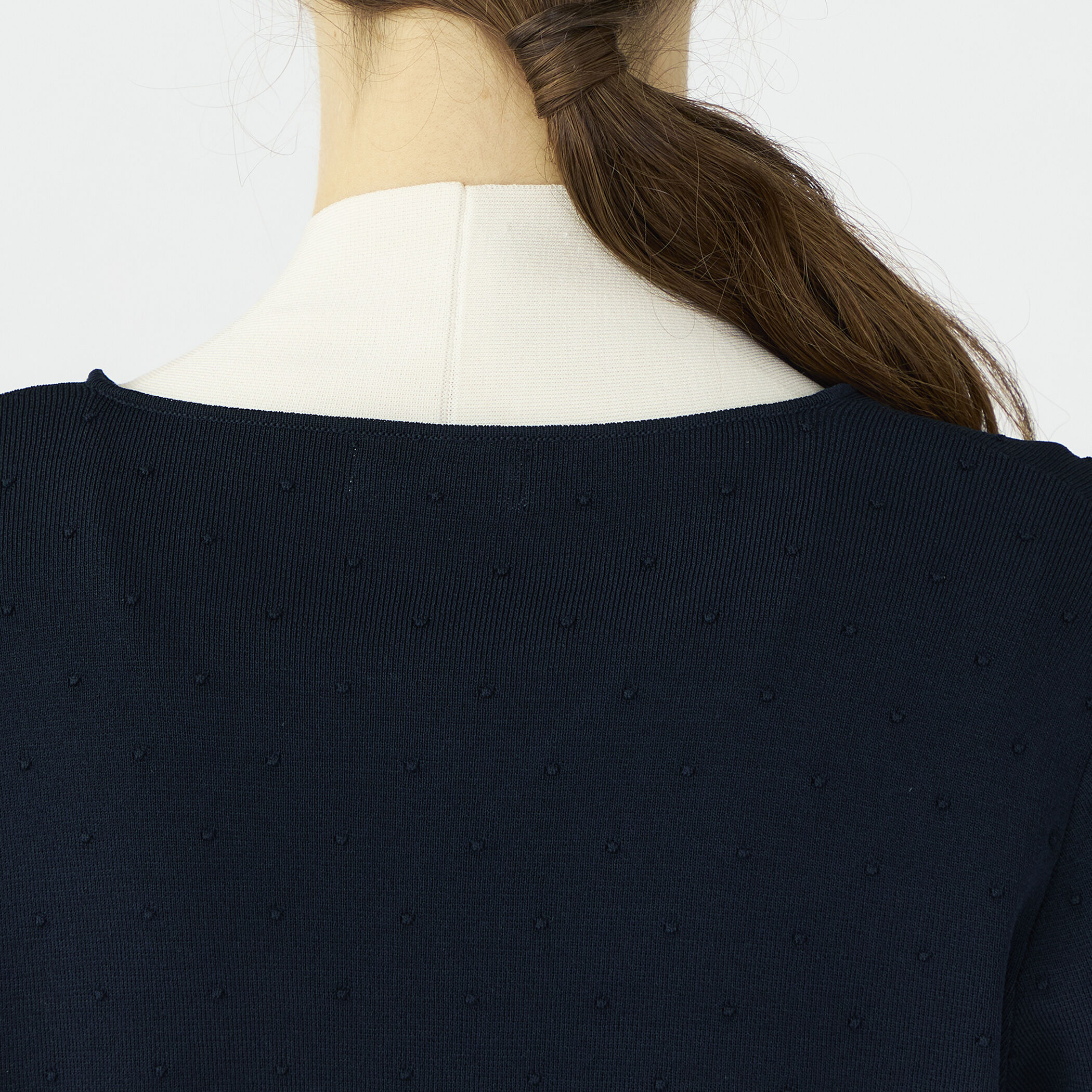 一部追加予約】ストレッチタックドット ボウタイプルオーバー