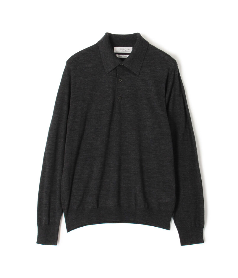 TOMORROWLAND tricot スーパーファインメリノウール ニットポロシャツ S-WOOL