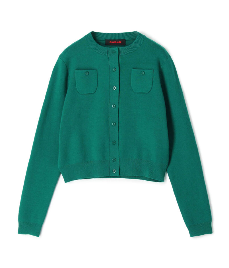 コットンカシミヤ クルーネックカーディガン