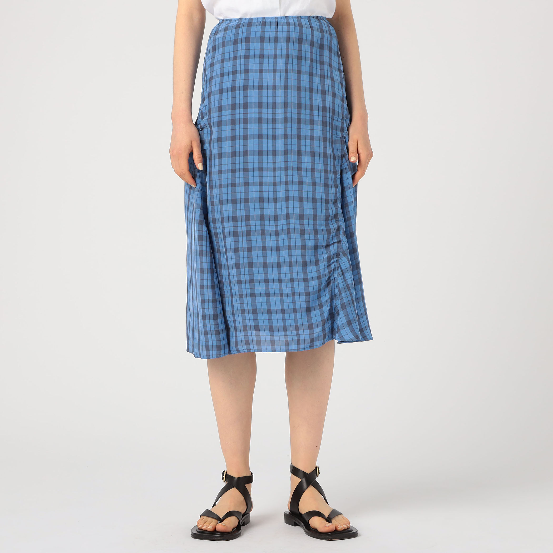 Acne Studios レーヨンチェックプリント フレアスカート｜トゥモローランド 公式通販