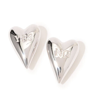 avgvst Yes-no Heart Studs シルバーピアス