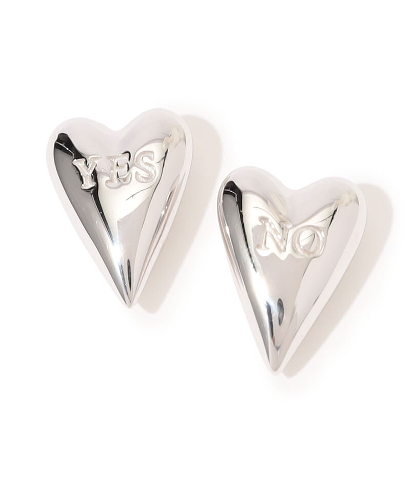 avgvst Yes-no Heart Studs シルバーピアス