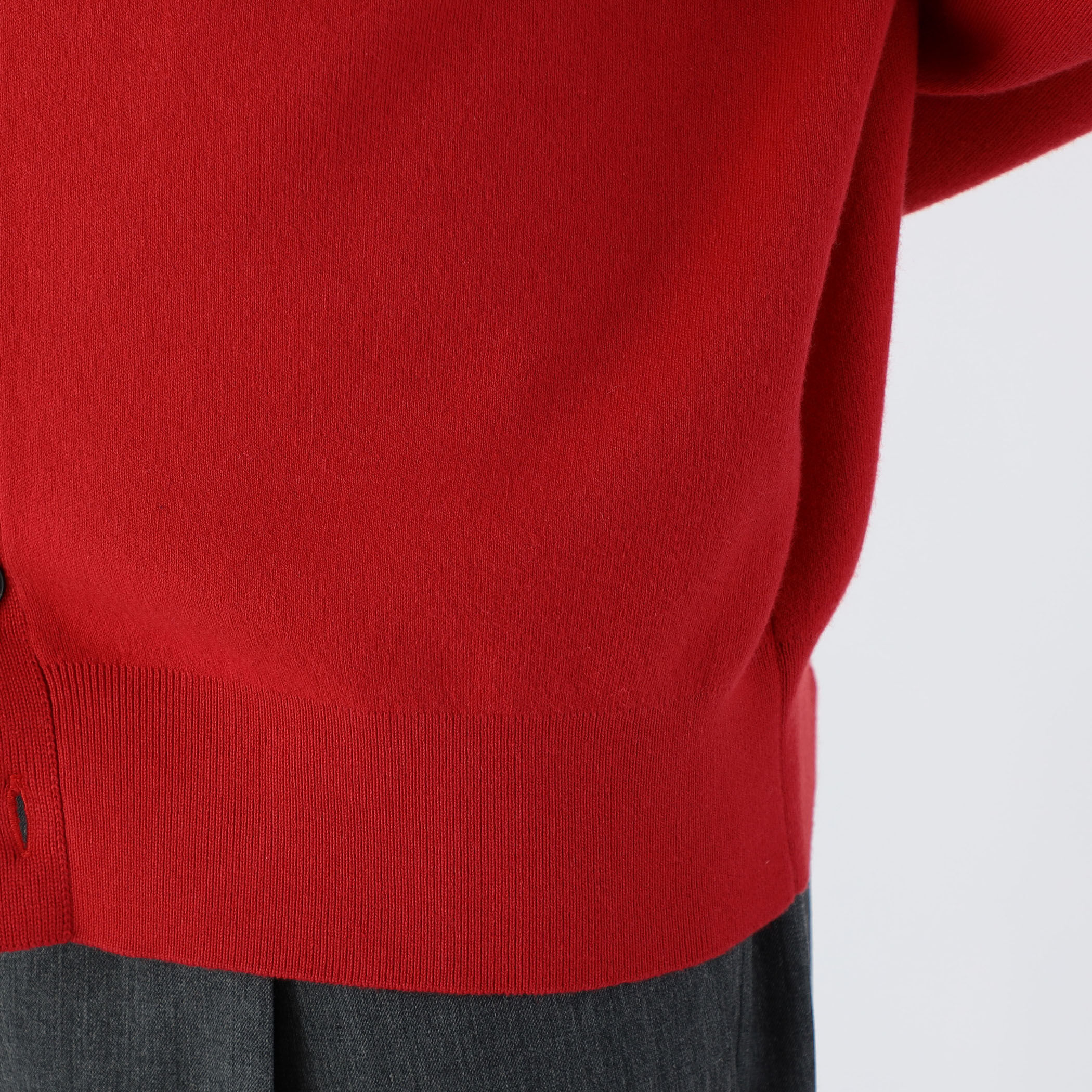 CABaN コットンカシミヤ ポケットクルーネックカーディガン