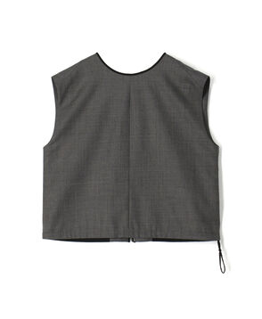 シャークスキン バックジップブラウス