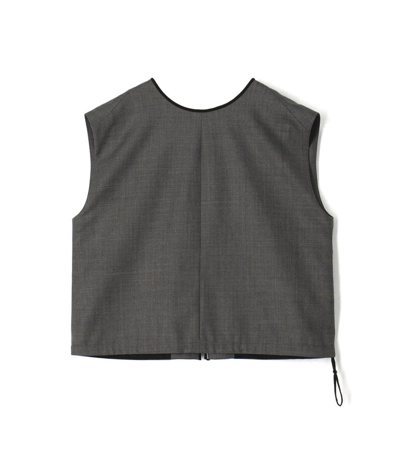 シャークスキン バックジップブラウス