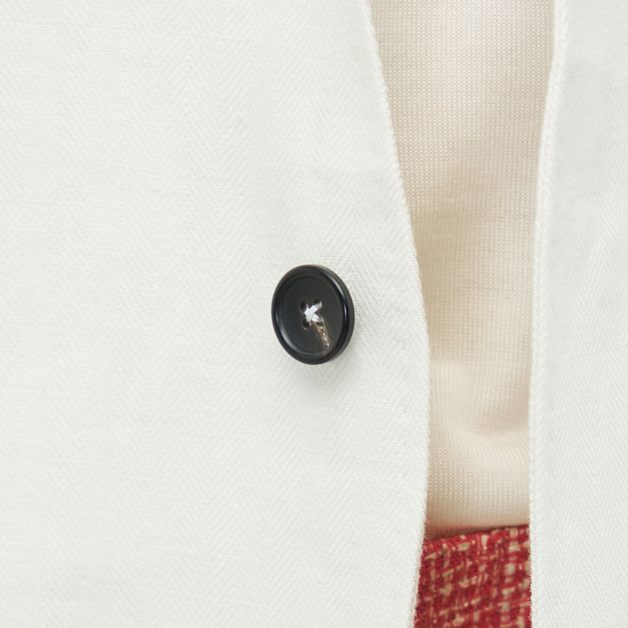 リネンヘリンボーン ノーカラージャケット｜トゥモローランド 公式通販