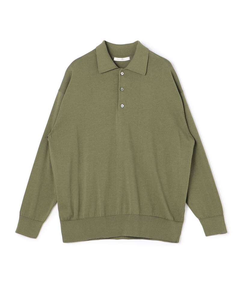 プレーンコットン ポロプルオーバー