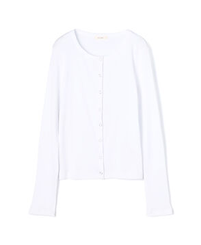 スモールライトリブ クルーネックカーディガン