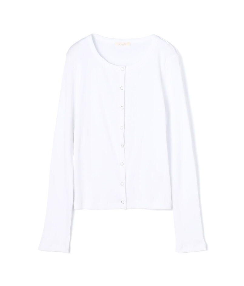 スモールライトリブ クルーネックカーディガン