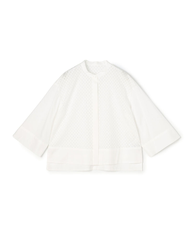 スクエアエンブロイダリー コンビネーションブラウス