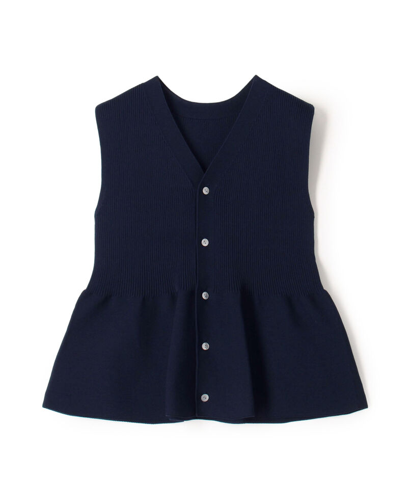 フォームニット ペプラムベスト