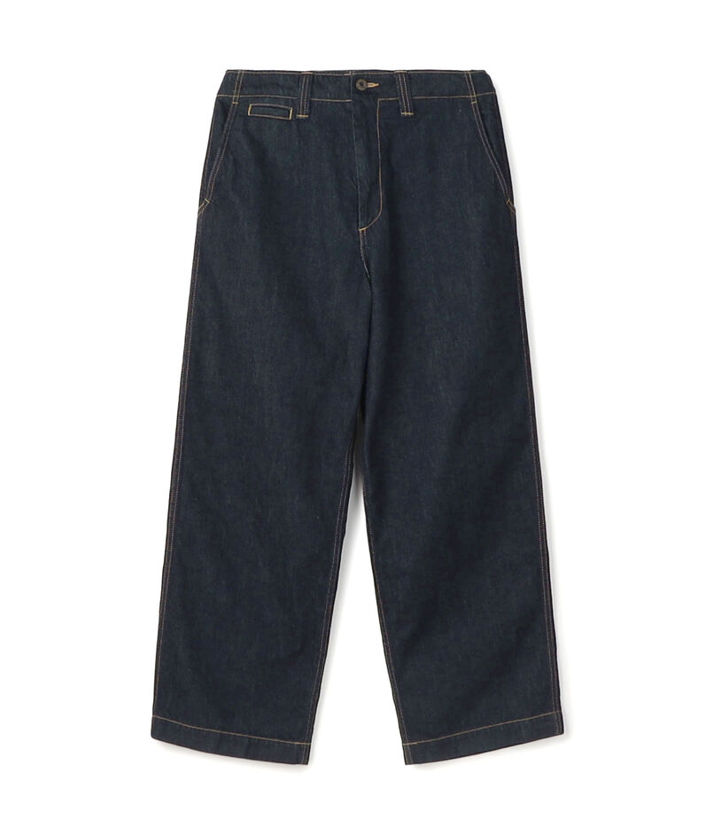10ozデニム ワイドストレートパンツ