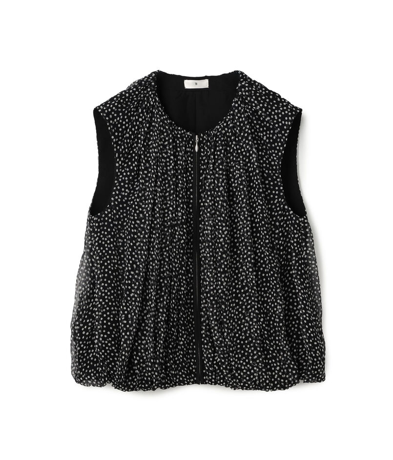 シルク楊柳 2-wayノースリーブブラウス