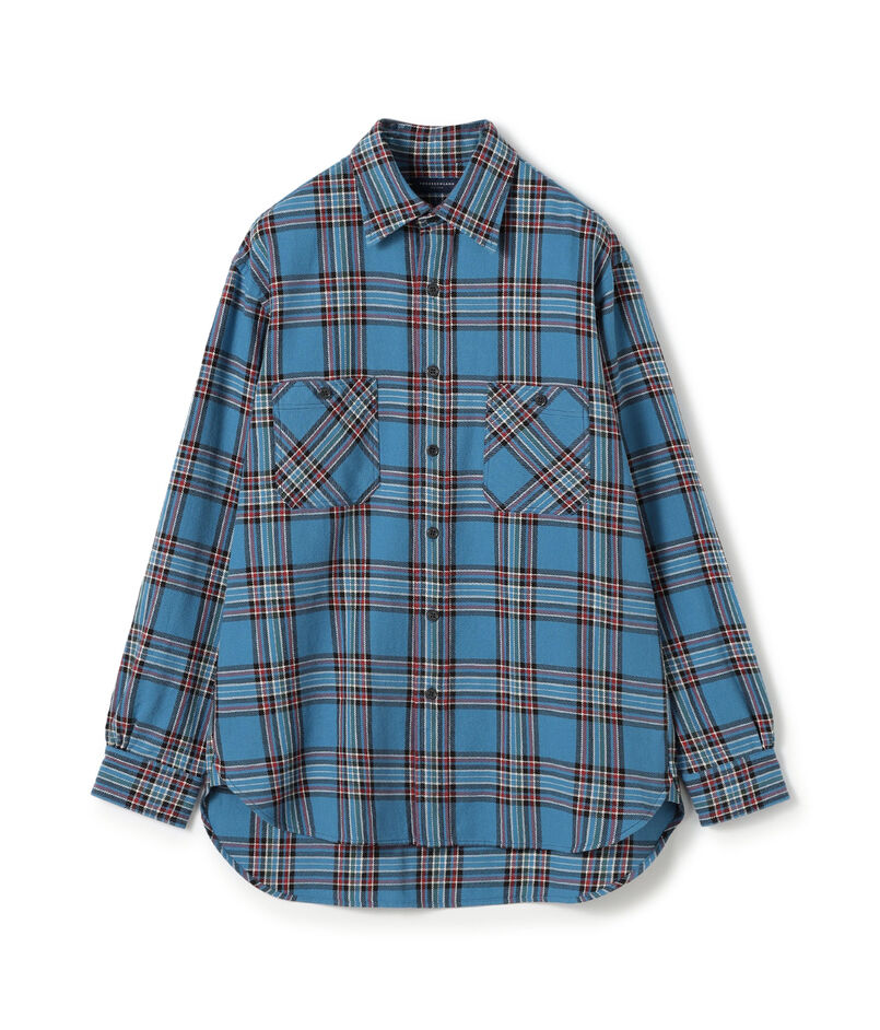 コットンビエラチェック ダブルポケット ロングスリーブシャツ