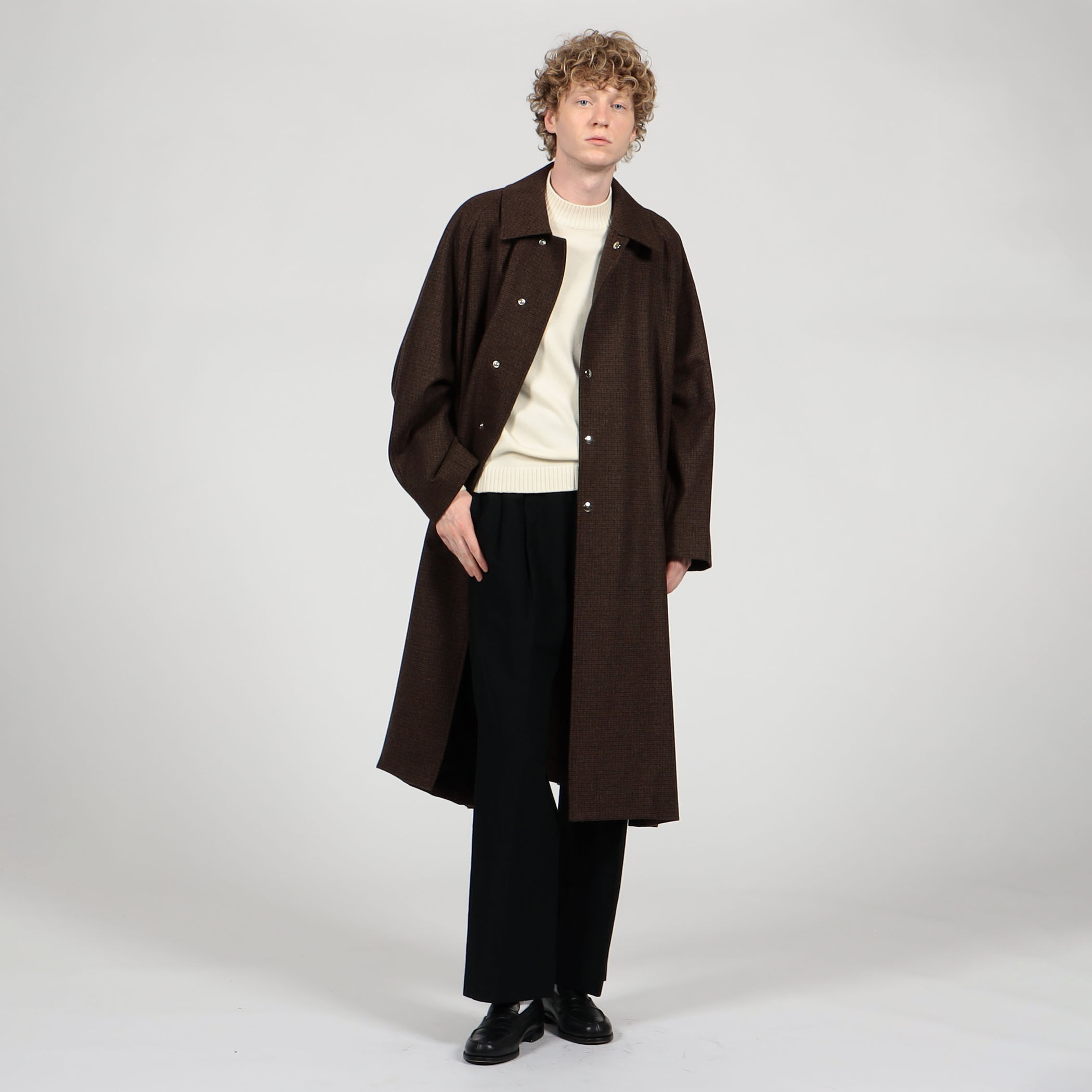 別注】The CLASIK BAL COLLAR PONCHO Fox Flannel｜トゥモローランド