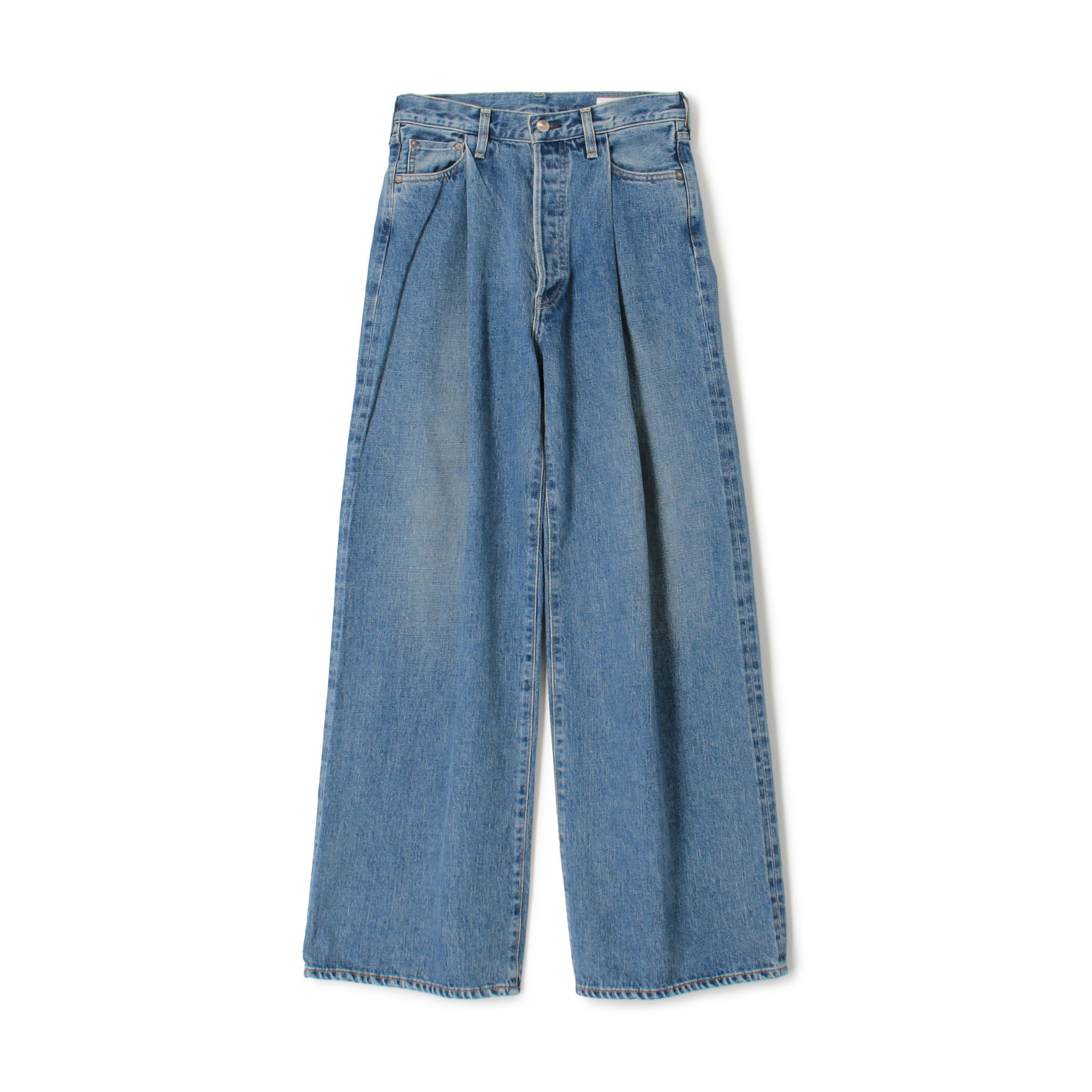美品 HYKE DENIM WIDE LEG JEANS サイズ2 HYKE】DENIM WIDE LEG JEANS サイズ2