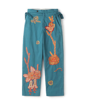 BODE BELL FLOWER TROUSER エンブロイダリーパンツ