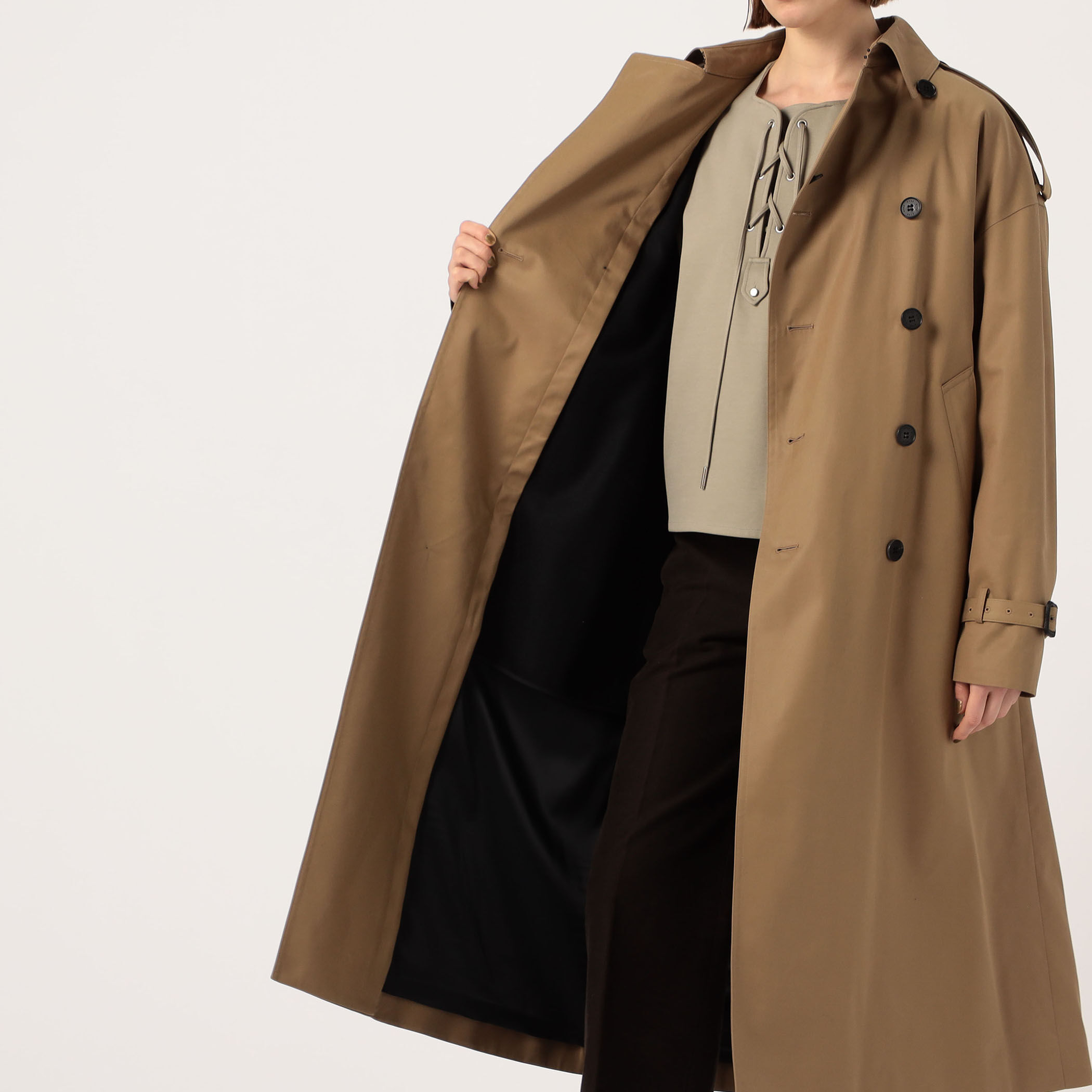 HYKE TRENCH BIG FIT トレンチコート｜トゥモローランド 公式サイト