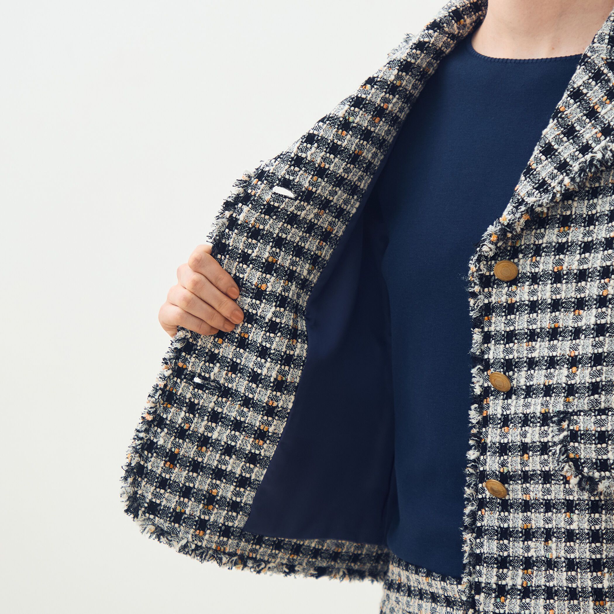 クロレギンガムチェック ショートジャケット｜トゥモローランド 公式通販