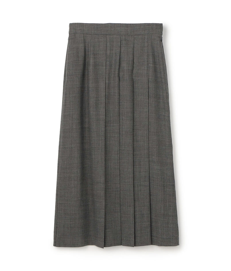 クリアーボイル アシンメトリープリーツスカート