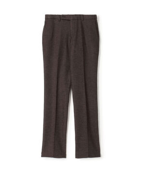 ウールコットン ダブルジャガード ノープリーツシャーリングパンツ