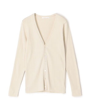 ギザコットンリブ Vネックカーディガン