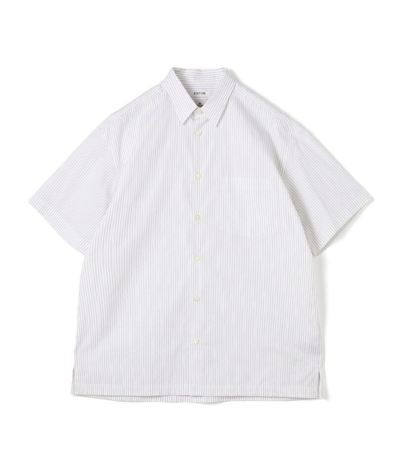 THOMAS MASON ストライブハーフスリーブシャツ