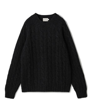 INVERALLAN ウールケーブル クルーネックプルオーバーニット