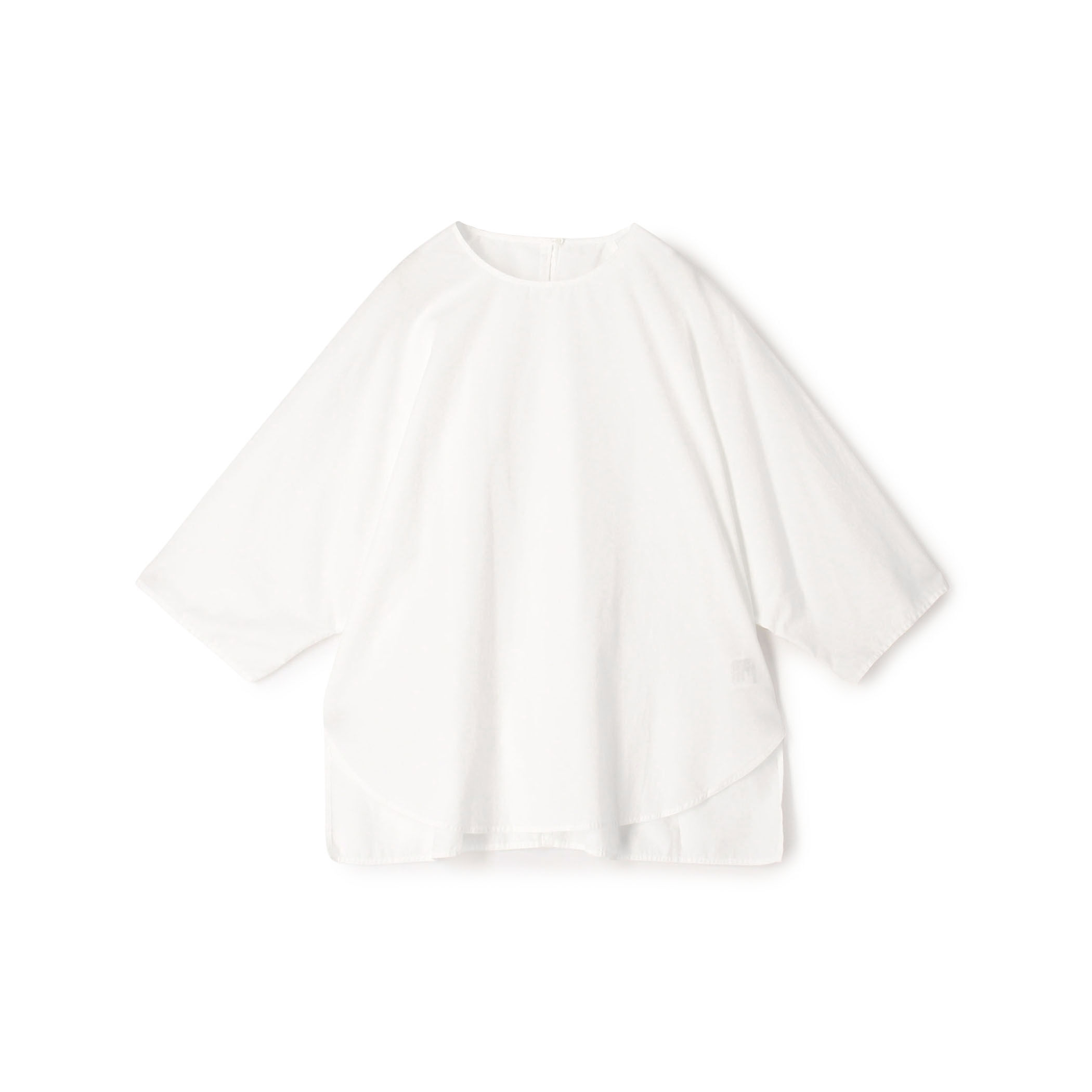 ＼半額SALE／ コットンツイル プルオーバーシャツ クルーネックドルマン トップス