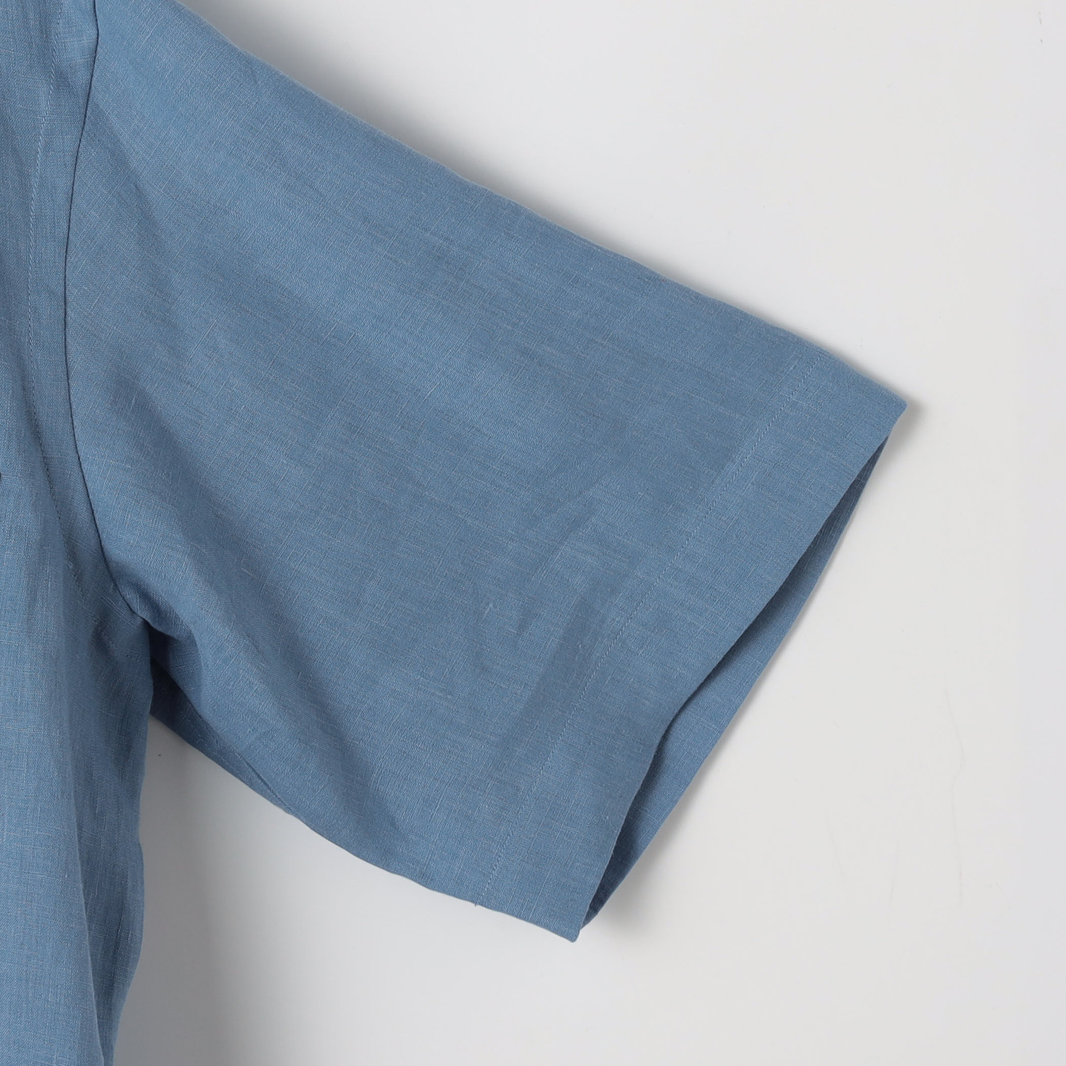 リネン ワンナップカラー ショートスリーブシャツ GOLD LINEN