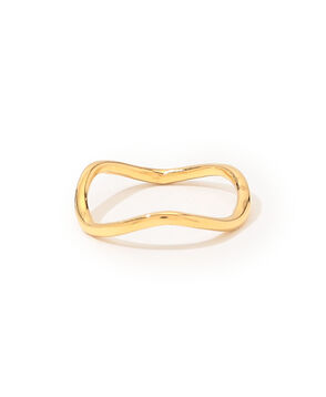 les solides simple wavy リング