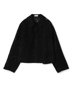 フラワーコードレース ステンカラーブルゾン