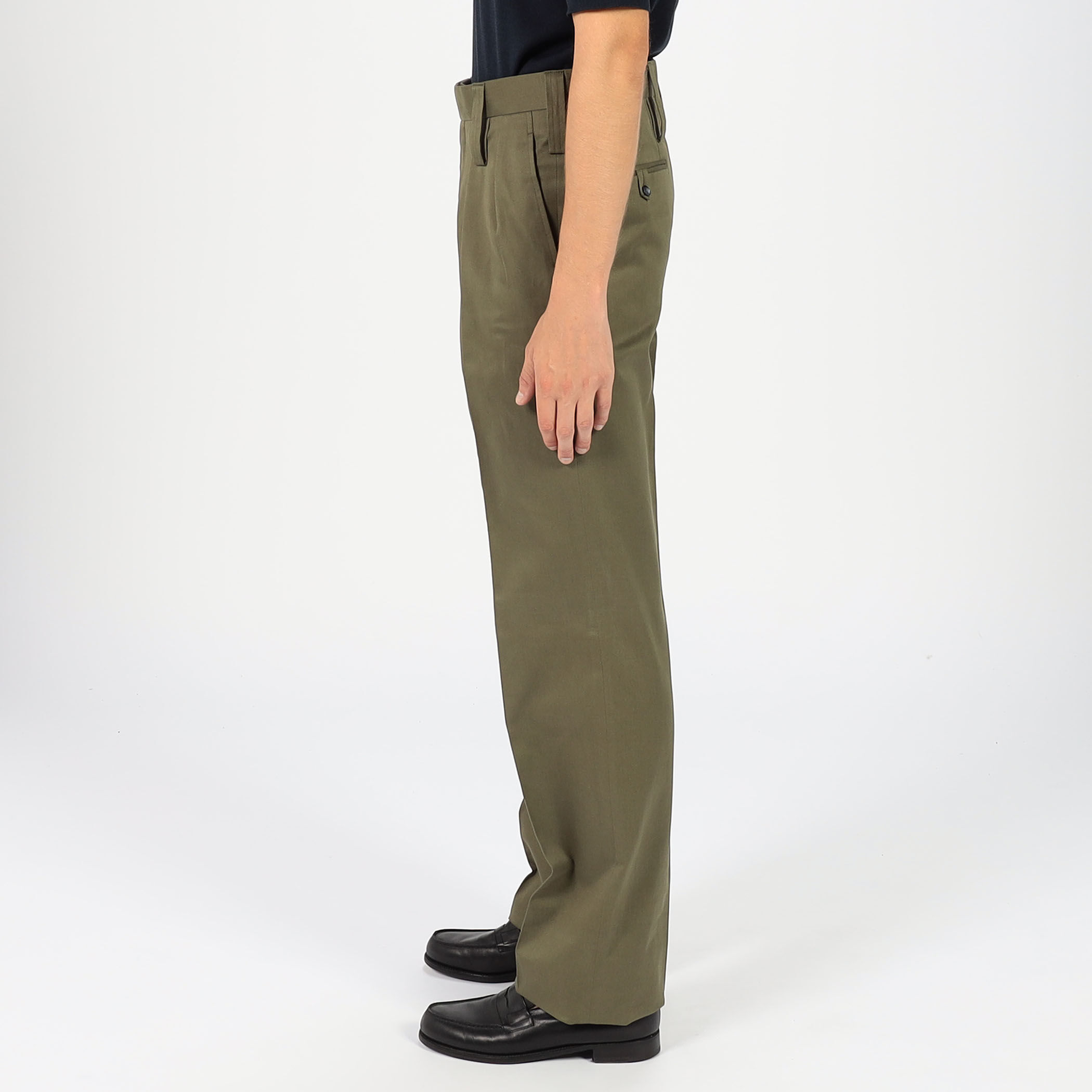 FUMIYA HIRANO DAVIS コットンツイル ワイドストレートトラウザーズ