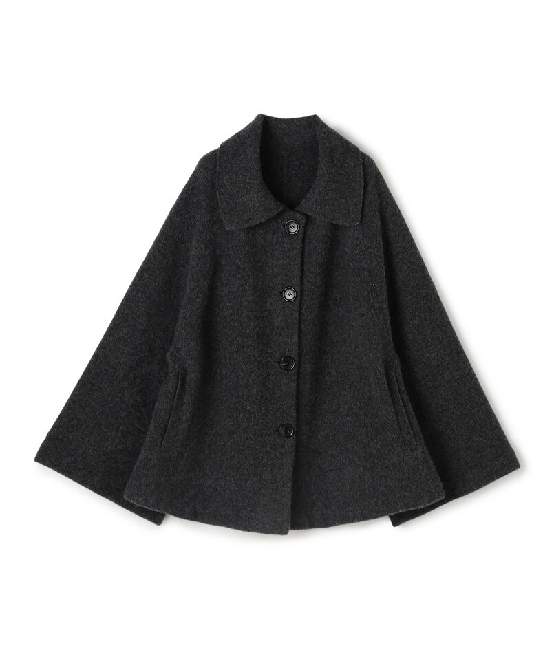 ライトウールニット ステンカラーコート