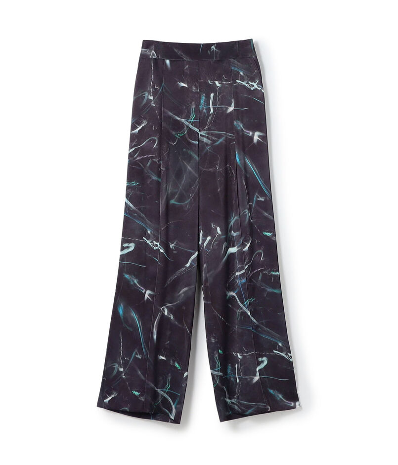 ネオンプリント タックワイドパンツ