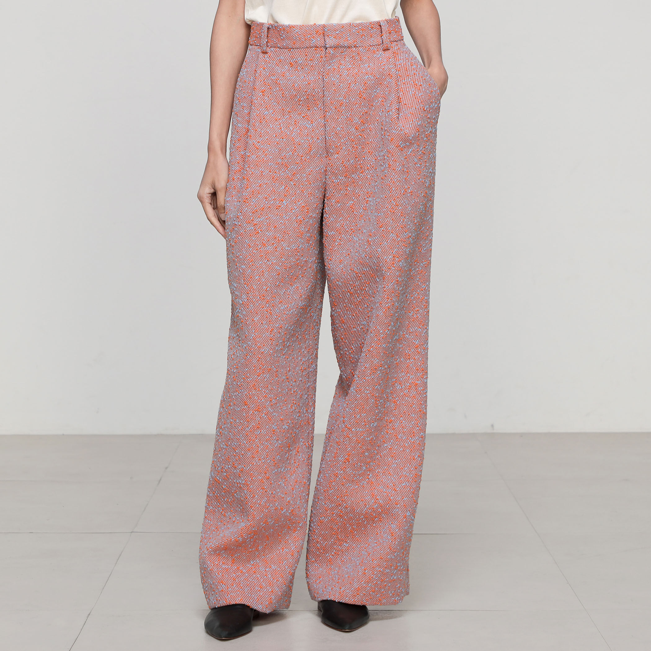 ネップツイード 1タックワイドパンツ｜トゥモローランド 公式通販