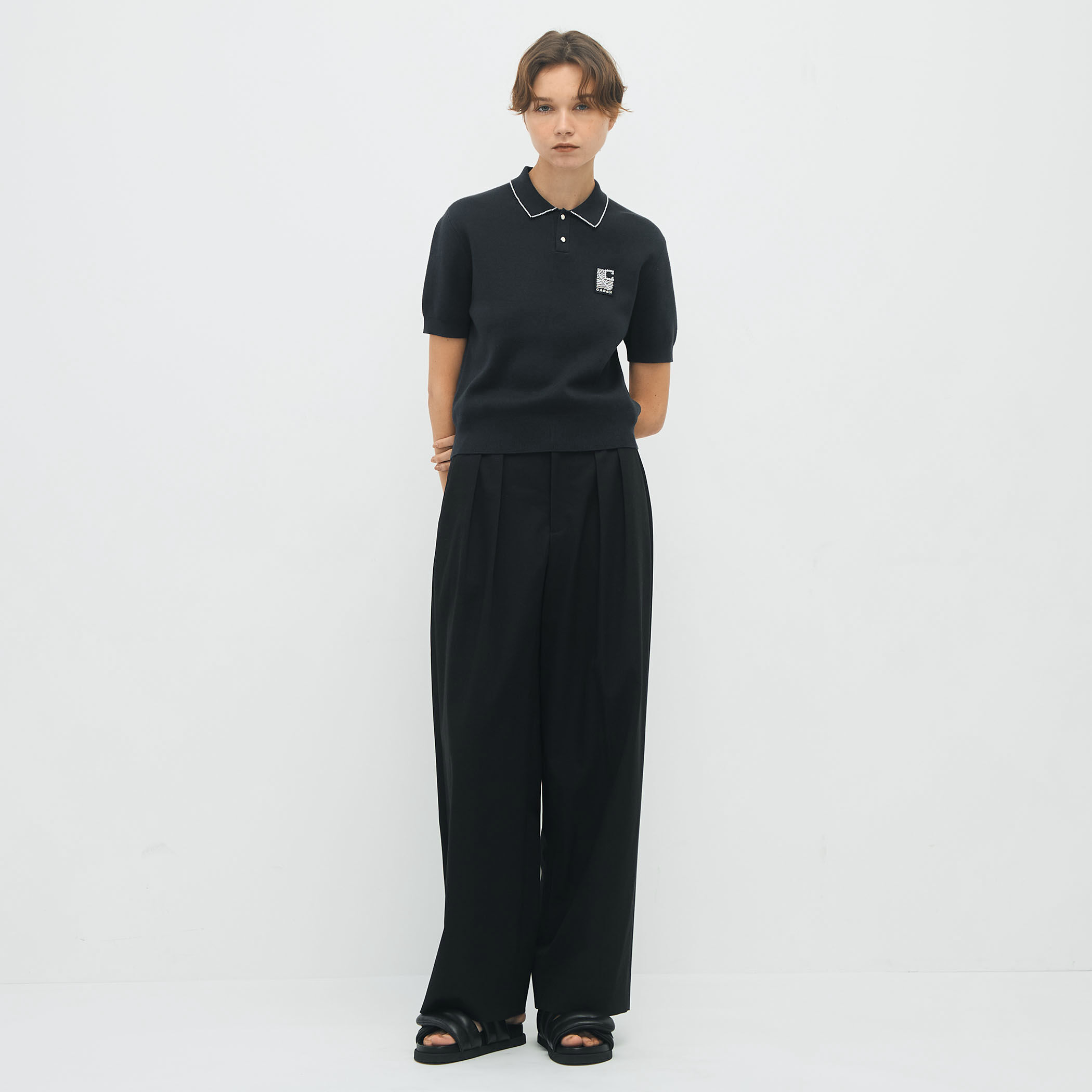 CABaN コットンカシミヤ パールポロプルオーバー コットンカシミヤ パールポロプルオーバー｜トゥモローランド 公式通販