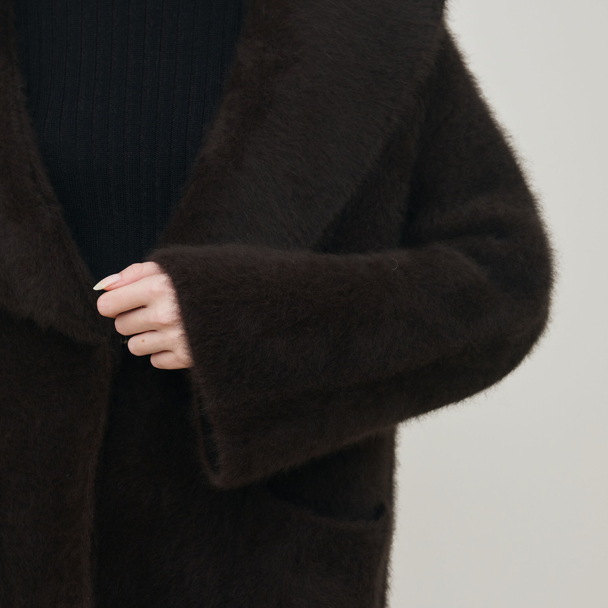 フォックスカシミヤ ショールカラーコート｜トゥモローランド 公式通販