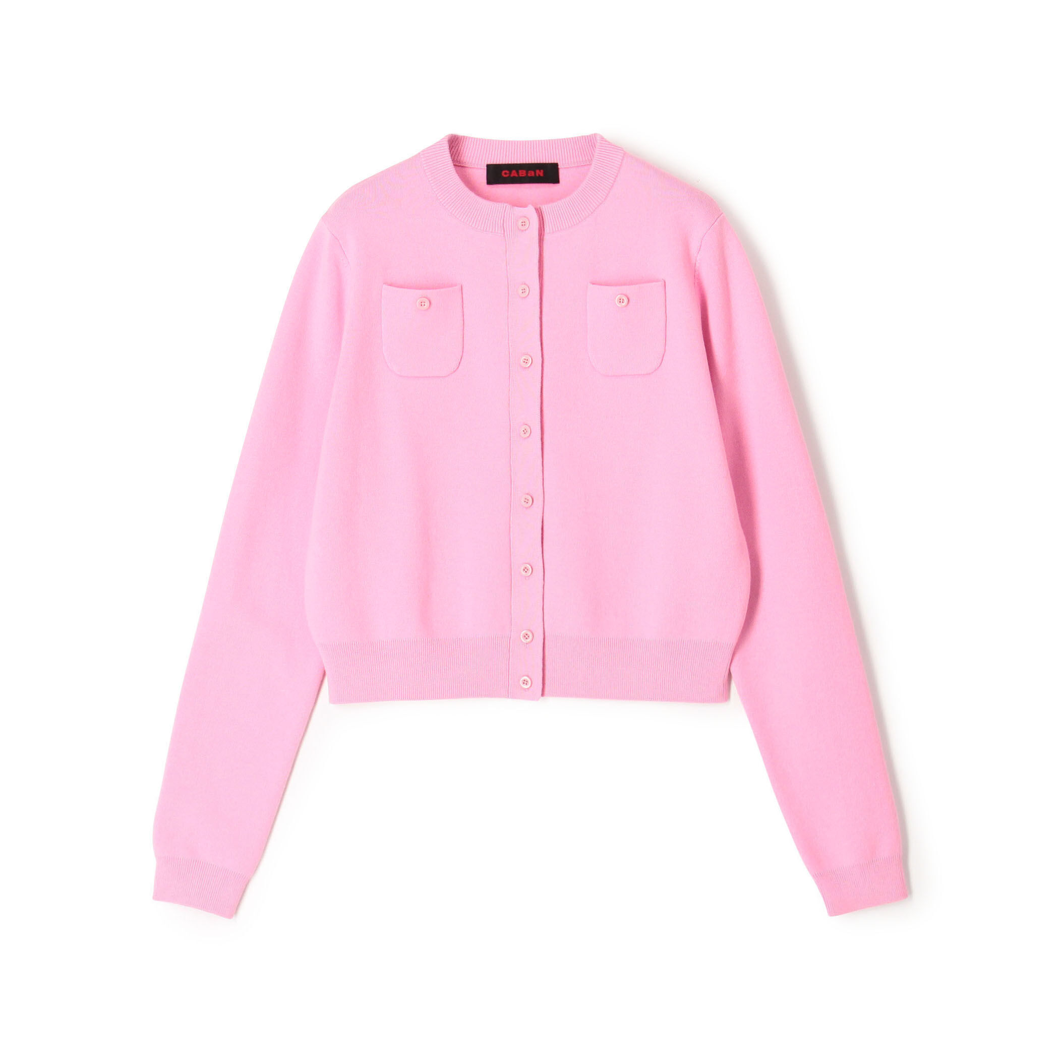 CABAN ピンク ボタン付きカーディガン CABAN ピンク ボタン付きカーディガン CABaN（キャバン