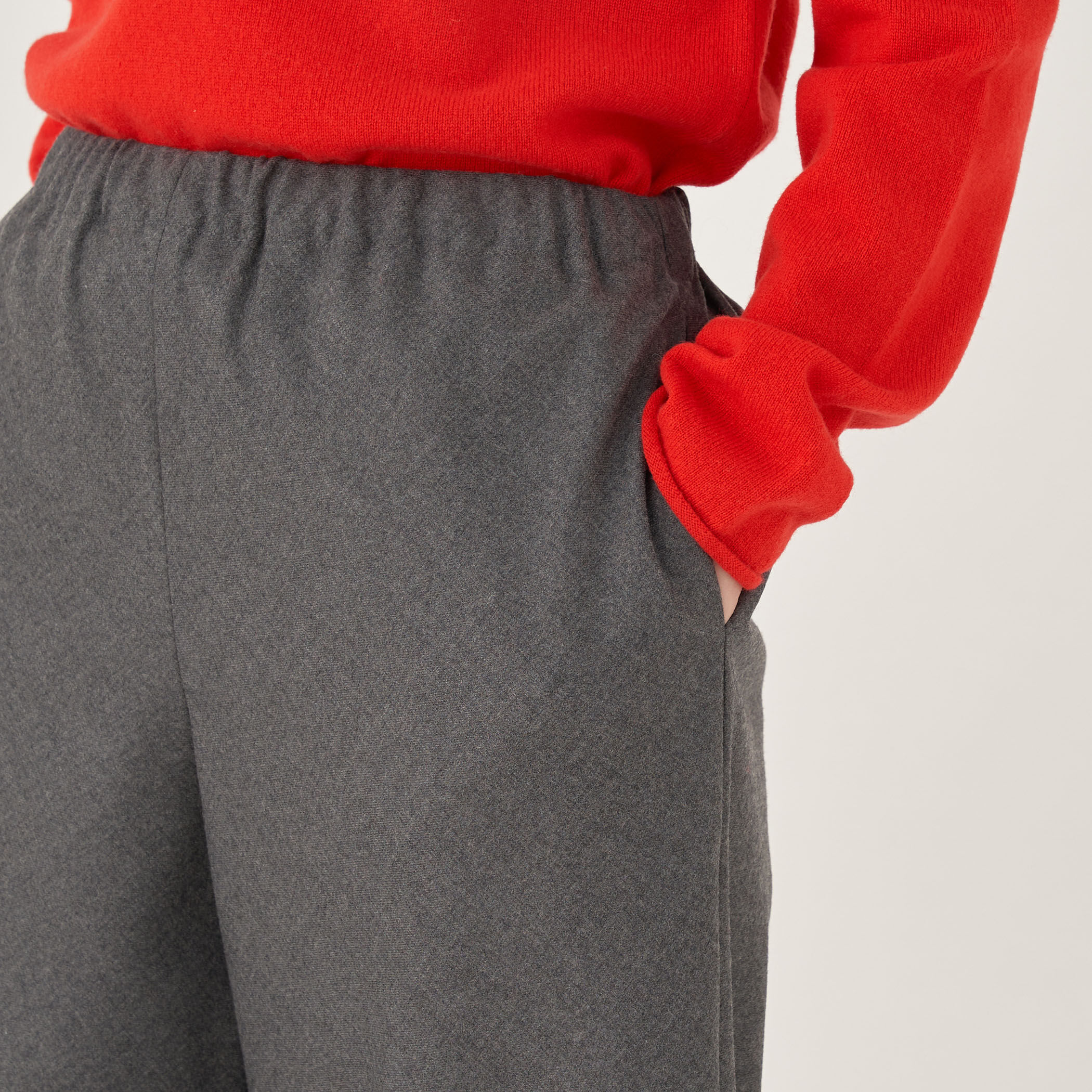 フラノドレープパンツ フラノストレッチ イージーワイドパンツ｜トゥモローランド 公式通販