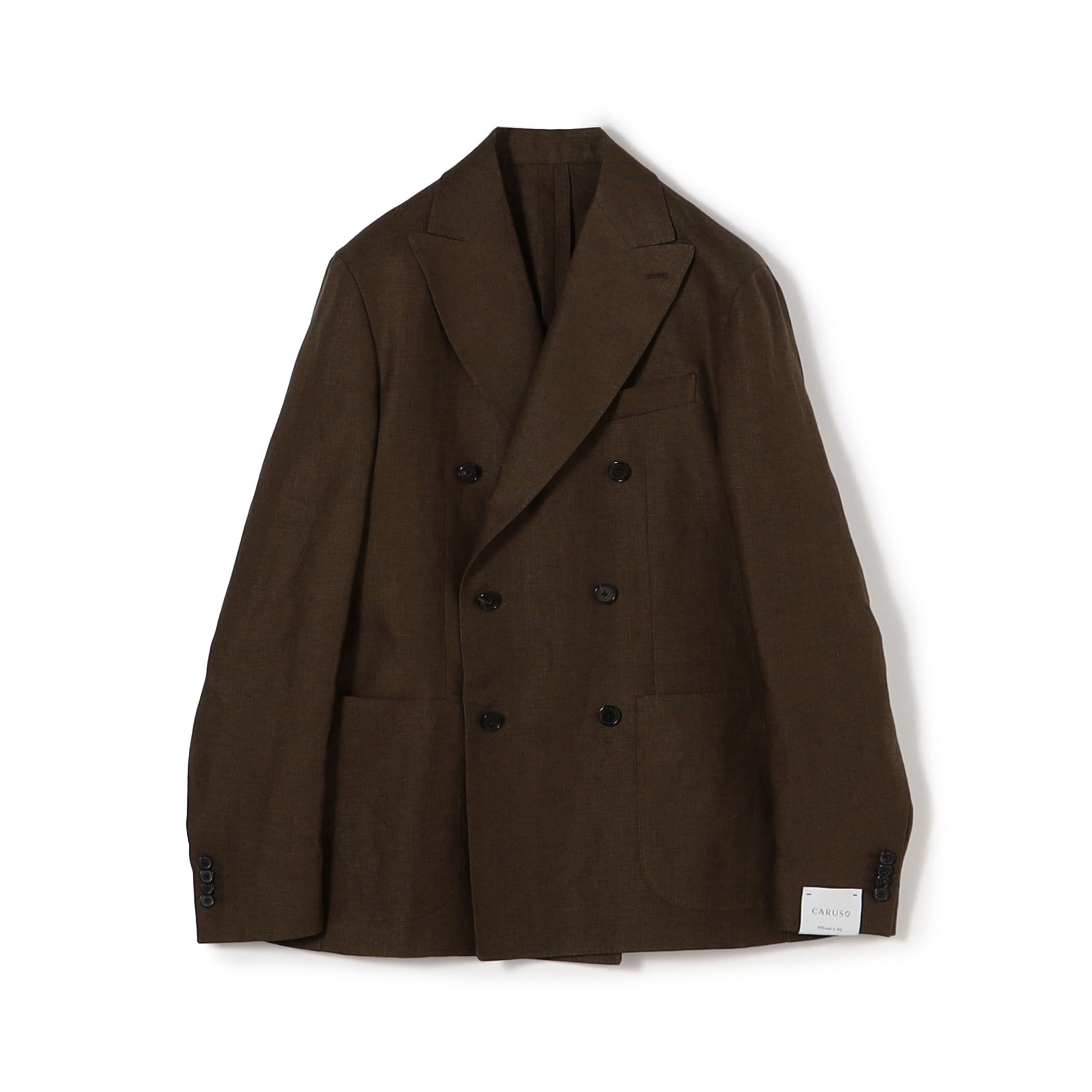 CARUSO BUTTERFLY リネン ダブルブレステッド6Bジャケット