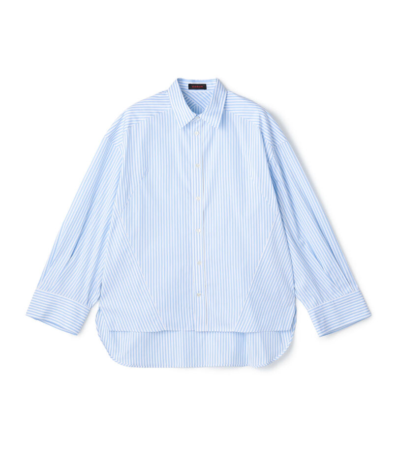 コットン ロンドンストライプ ボリュームシャツ