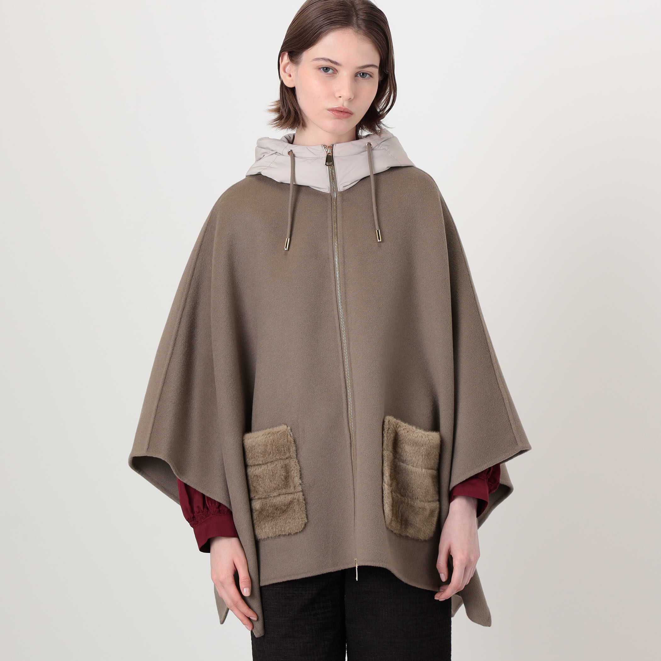 一部展開店舗限定】my WHITE コンビネーションケーブル コート