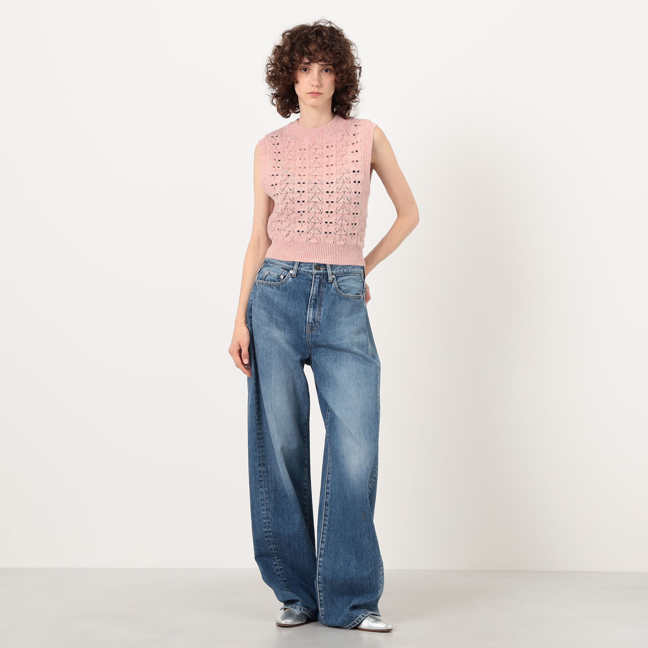 セシリーバンセン Cecilie Bahnsen ニット ベスト 衣料品 トップス ナイロン / アルパカ / モヘヤ レディース ブルー系 【中古】 セシリーバンセン Cecilie Bahnsen ニット ベスト 衣料品 トップス
