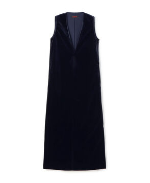 ソフトベロア Vネックロングワンピース