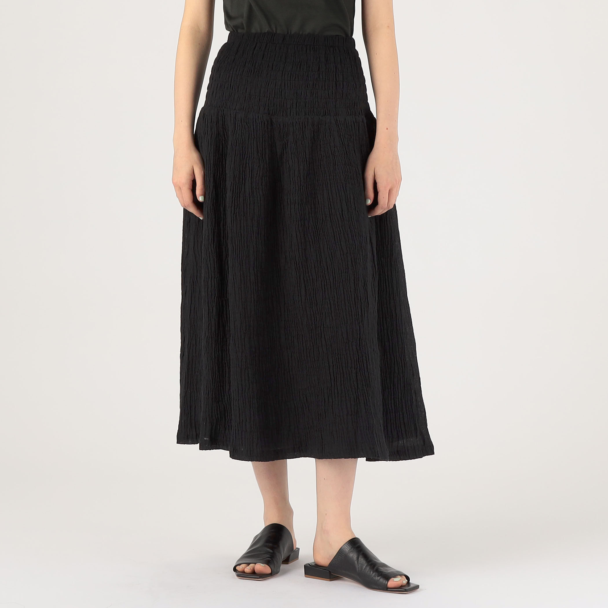 新品☆BY MALENE BIRGER 紺色 ロングスカート SOMETHING】 ベイカーロングスカート（マキシ・ロングスカート