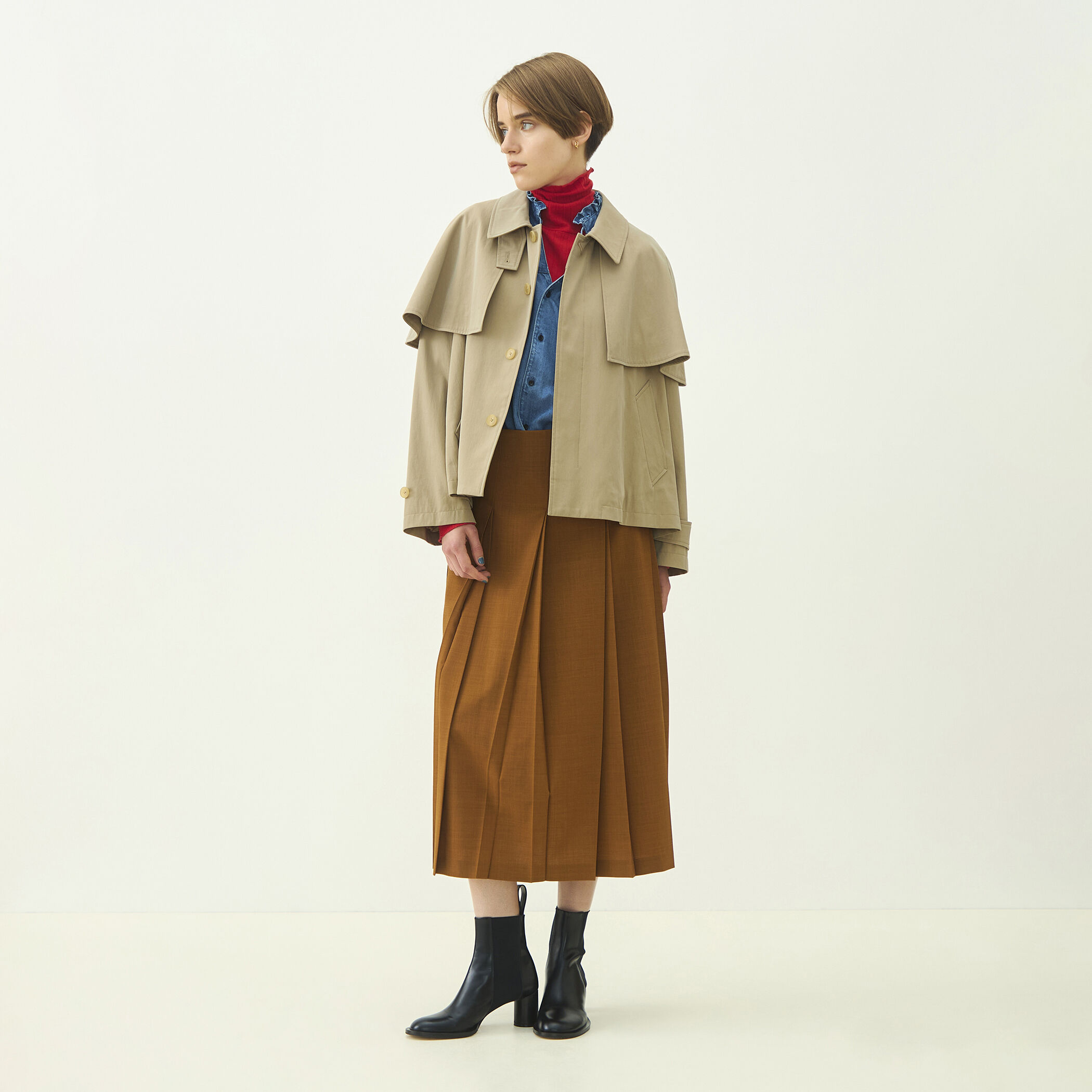 コットンナイロンシャンブレー ケープコート｜トゥモローランド 公式サイト