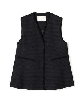 【WEB先行予約】ライトファンシーツイード ペプラムジレ