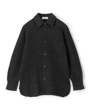 ウール フェルト ニットシャツ